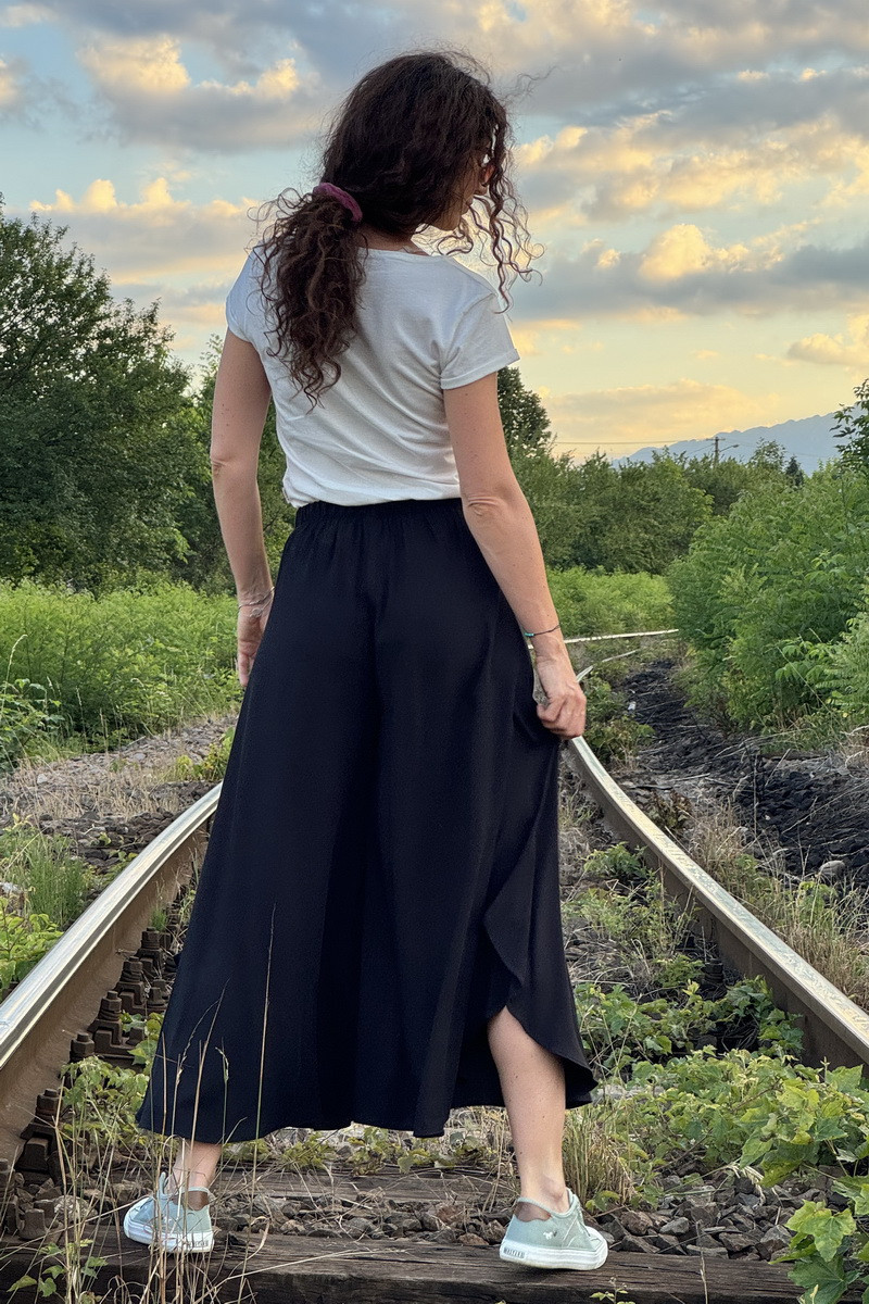 Joa Shop - cumpara online: Pantaloni de vara largi din in
