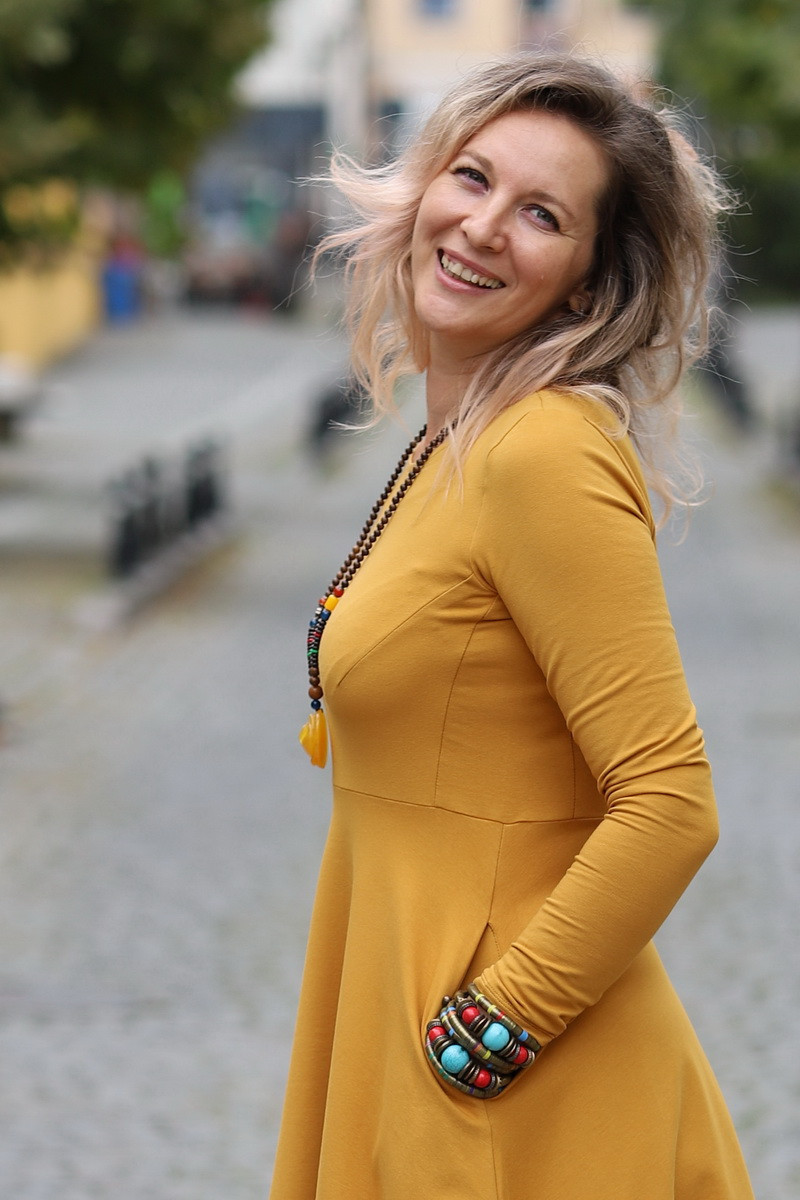 Rochie casual din bumbac uni