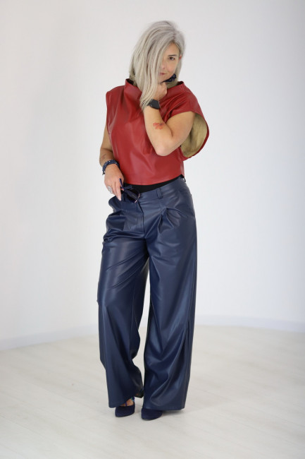 Pantaloni Mora bleumarin