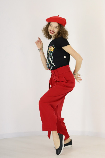 Pantaloni Renata rosii
