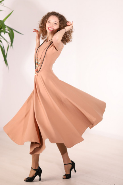 Rochie Orestia mocha mousse