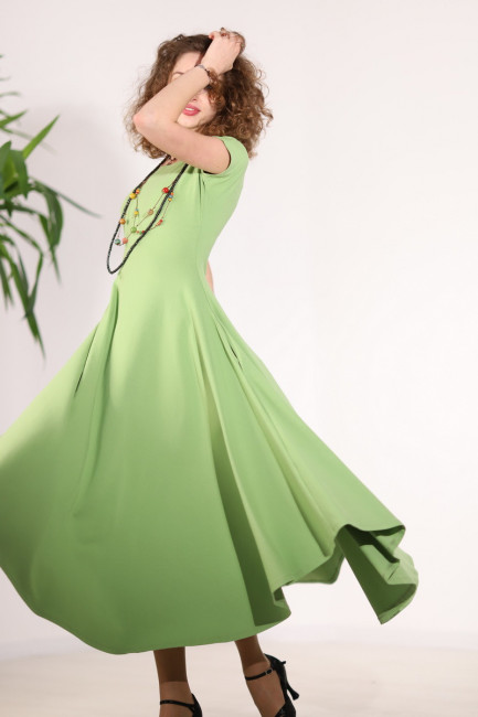 Rochie Orestia verde pal