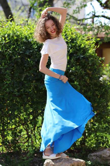 Fusta Adelina turcoaz