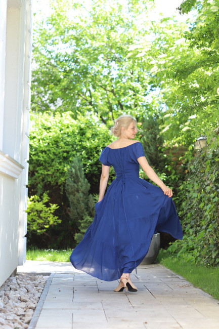 Rochie Irene albastru inchis