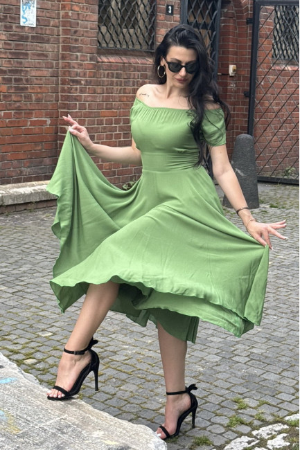 Rochie Sofia kaki deschis