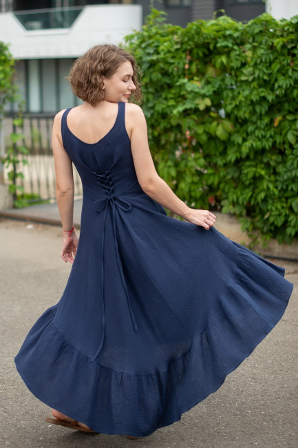 Rochie Ilyra bleumarin