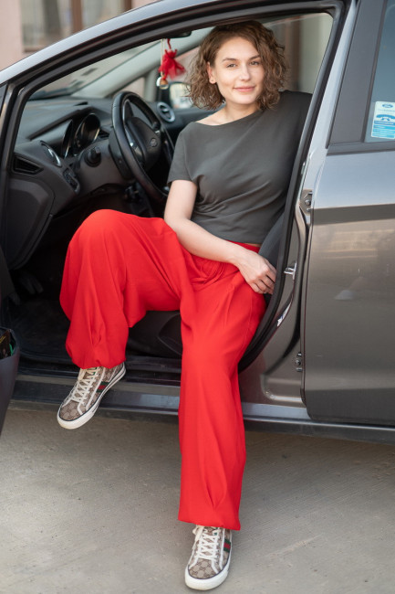Pantaloni Nomad cu in, rosii