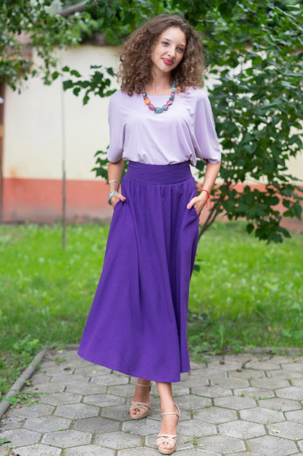 Fusta Carmen cu in, mov intens