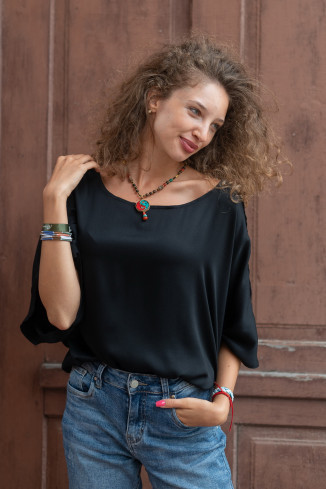 Joa Shop - cumpara online: bluza fluture din vascoza