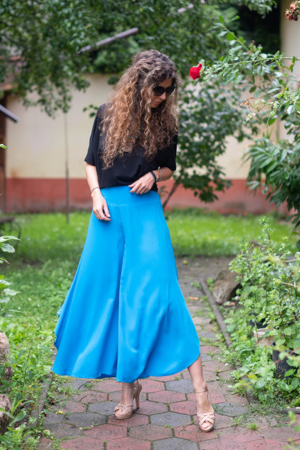 Fusta pantalon Tonia albastra