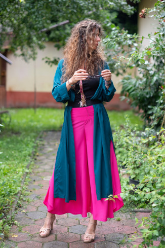 Joa Shop - cumpara online: Pantaloni de vara largi din in
