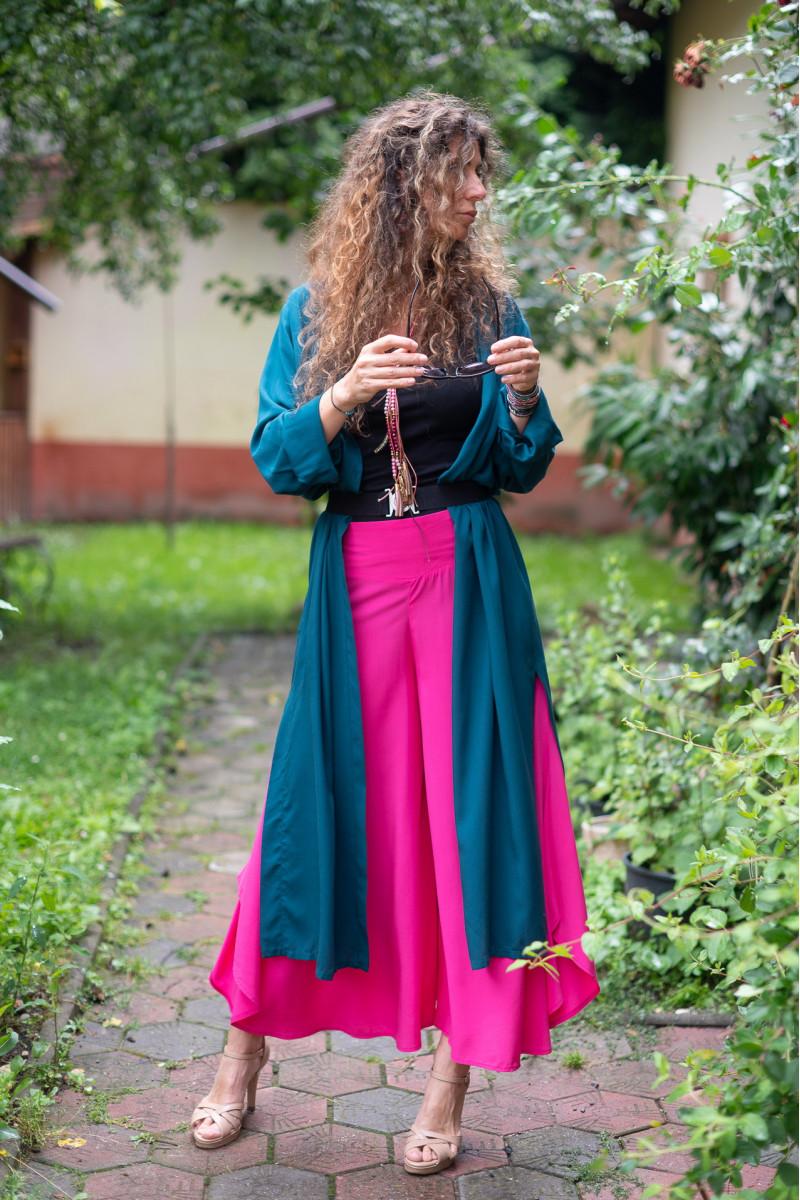 Joa Shop - cumpara online: Pantaloni de vara largi din in