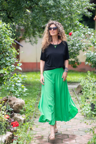 Joa Shop - cumpara online: Pantaloni de vara largi din in