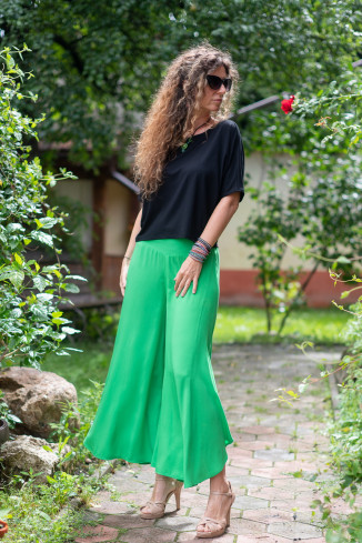 Joa Shop - cumpara online: Pantaloni de vara largi din in
