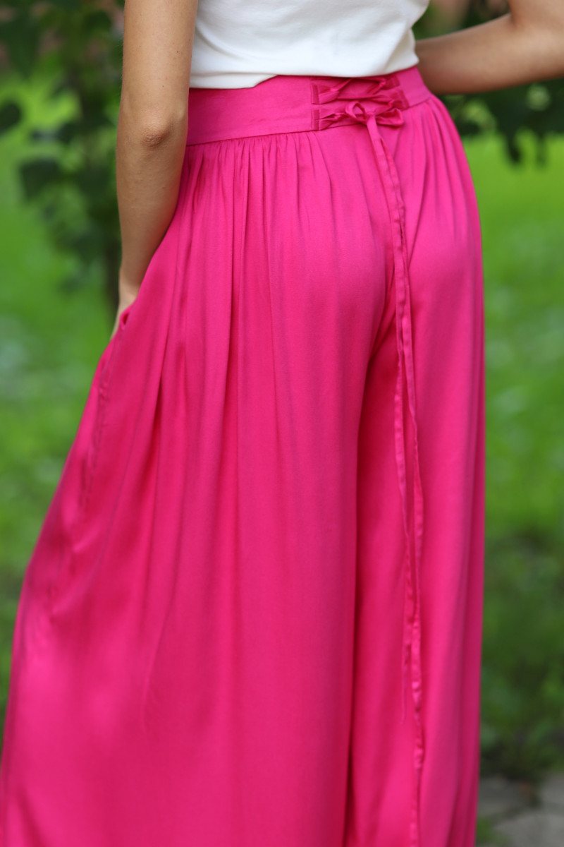 Joa Shop - cumpara online: Pantaloni de vara largi din in