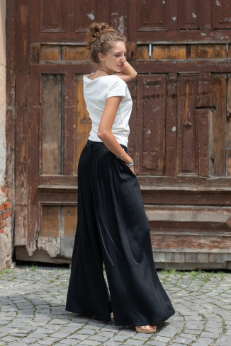 Joa Shop - cumpara online: Pantaloni de vara largi din in