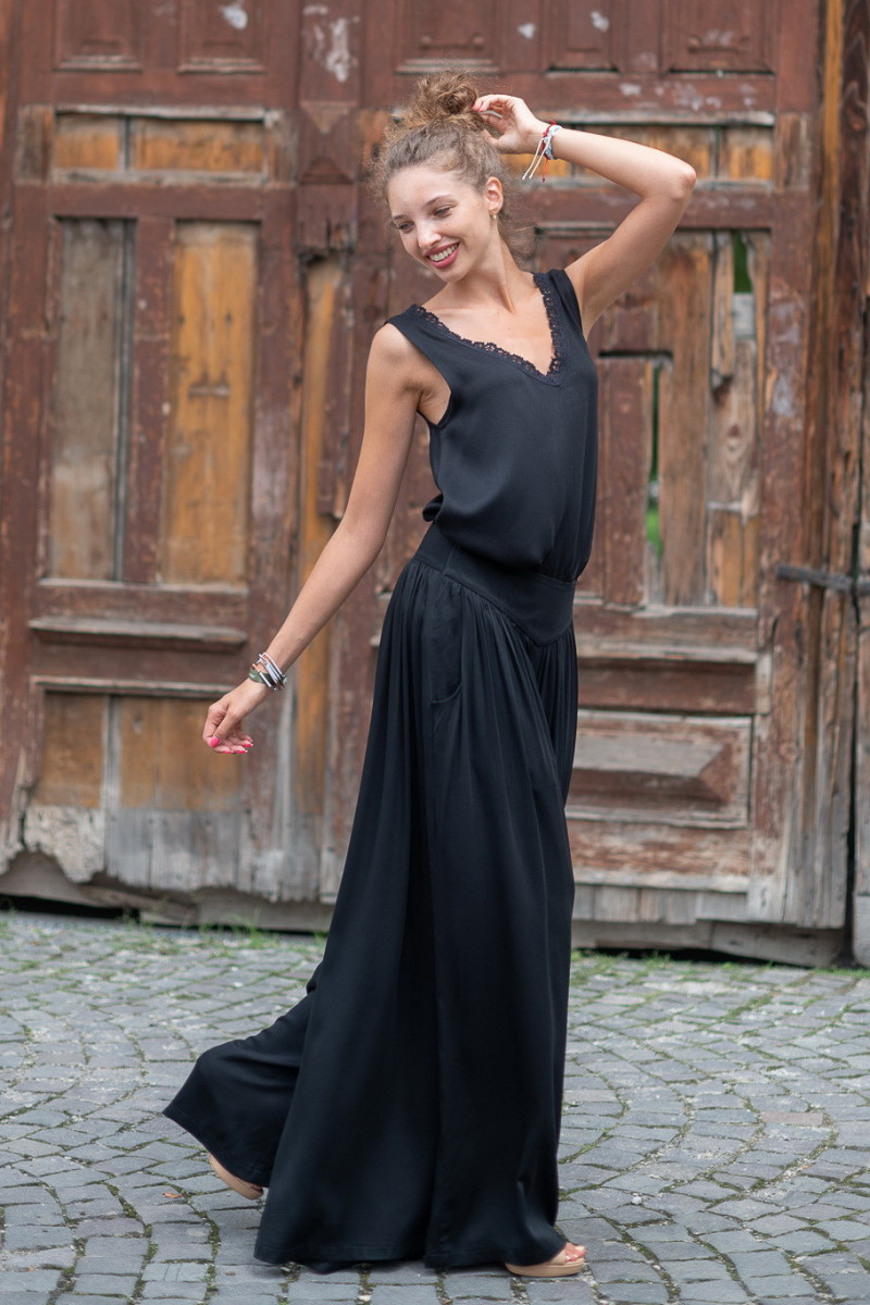 Joa Shop - cumpara online: Pantaloni de vara largi din in