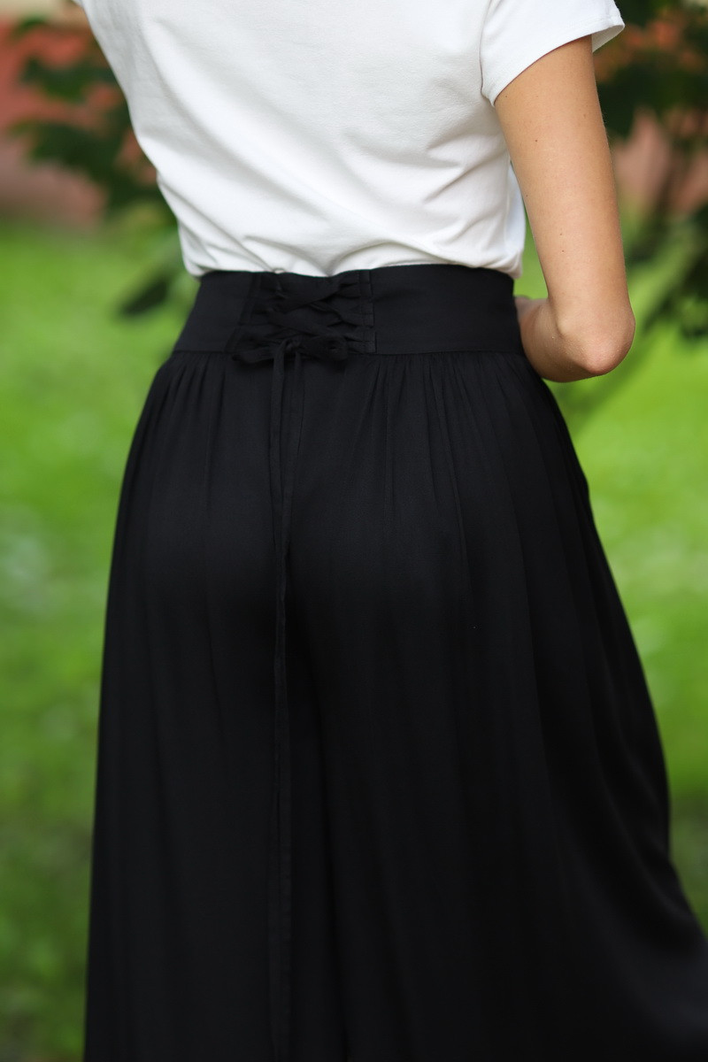 Joa Shop - cumpara online: Pantaloni de vara largi din in