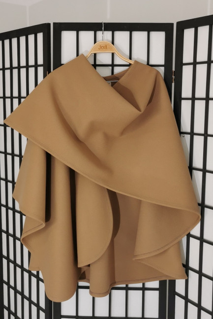 Poncho Aquarelle camel