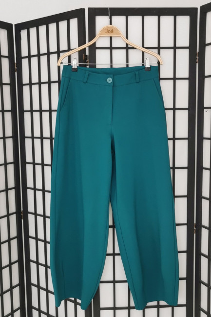 Pantaloni Antonia turcoaz inchis Pantaloni Antonia turcoaz inchis