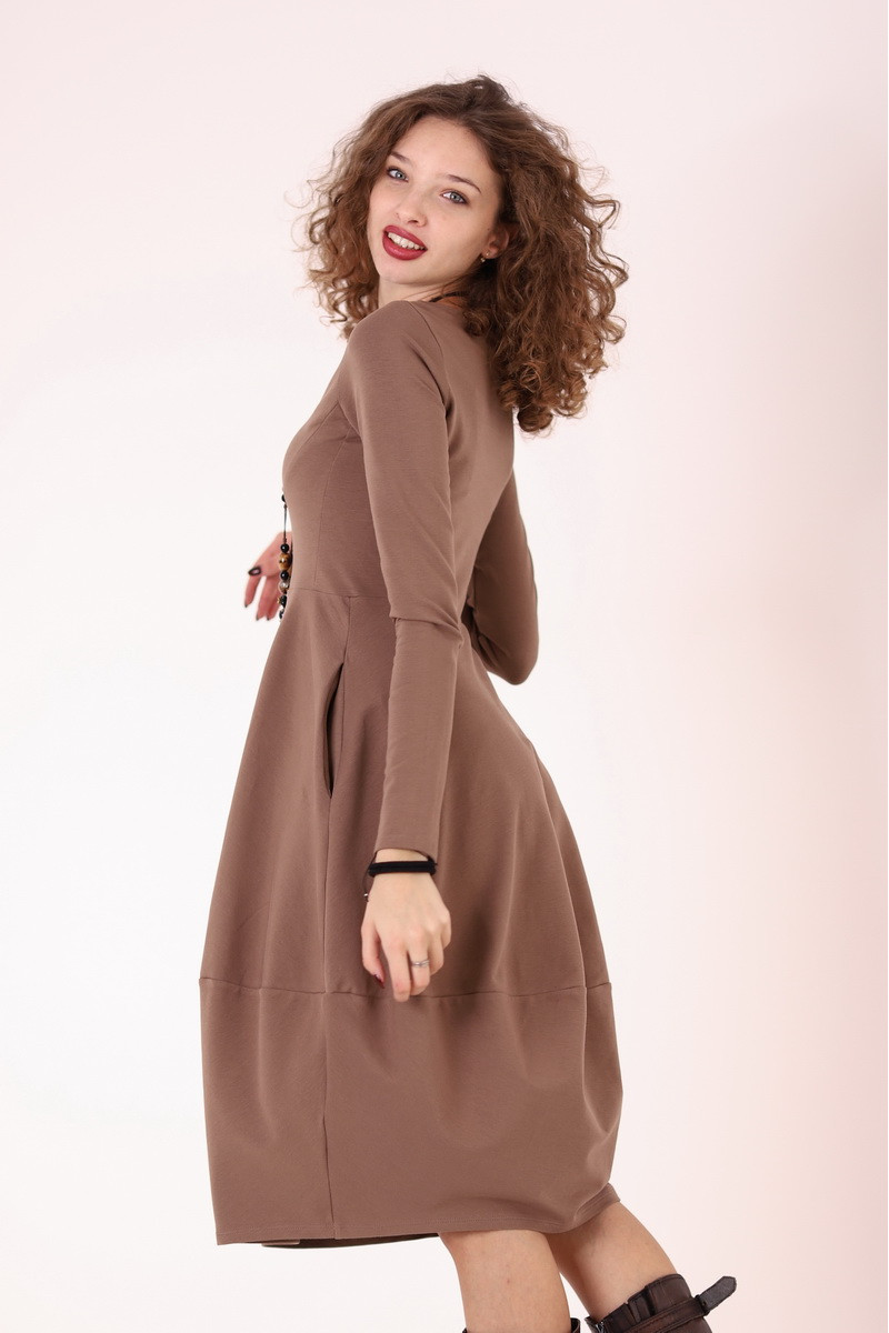 Rochie casual din bumbac uni