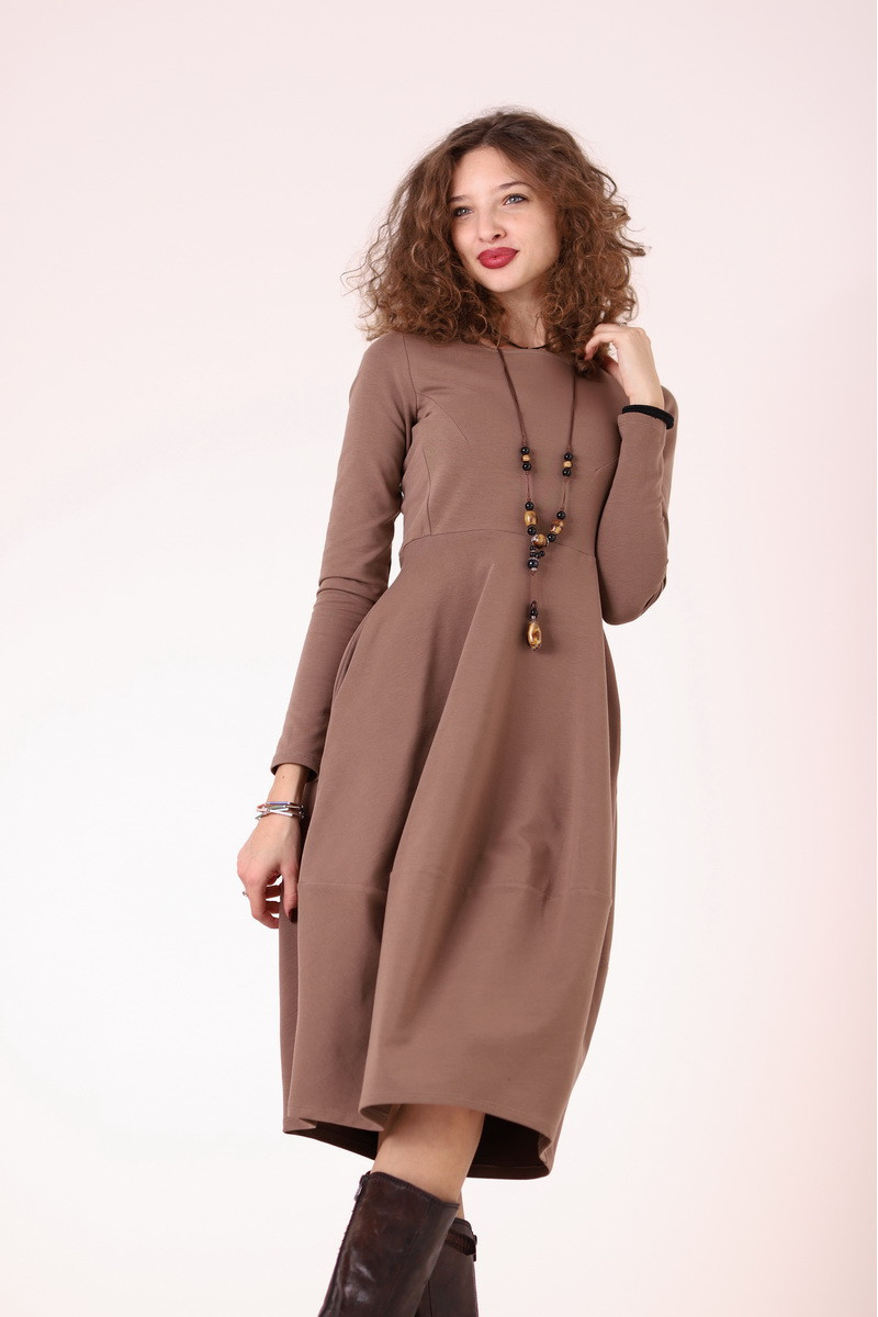 Rochie casual din bumbac uni