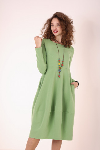 Rochie casual din bumbac uni