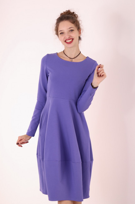 Rochie casual din bumbac uni