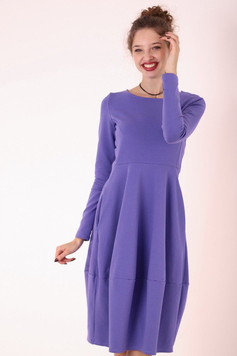 Rochie casual din bumbac uni