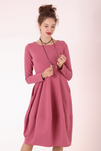 Rochie casual din bumbac uni