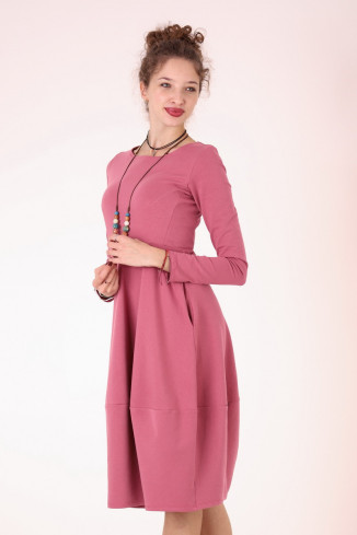 Rochie casual din bumbac uni