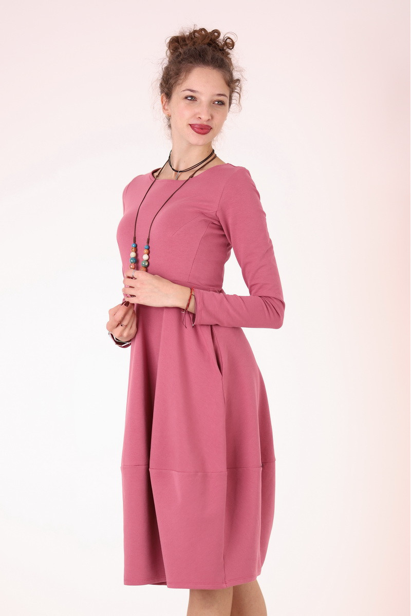 Rochie casual din bumbac uni