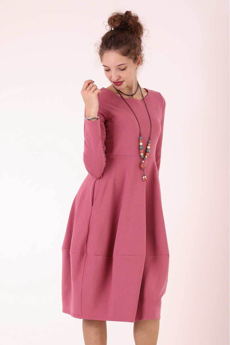 Rochie casual din bumbac uni