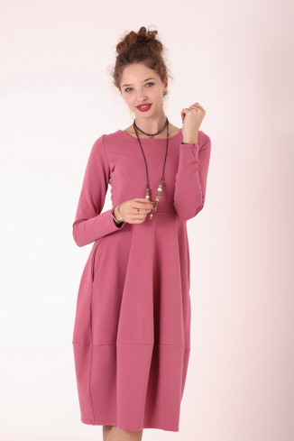 Rochie casual din bumbac uni