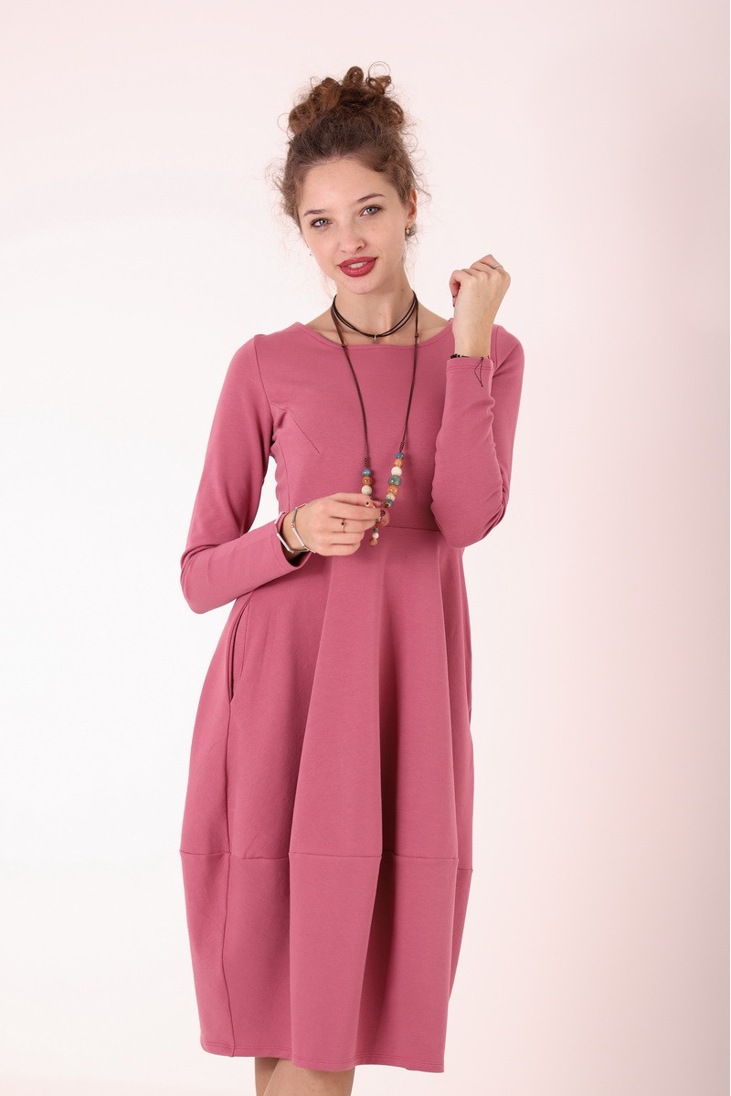 Rochie casual din bumbac uni