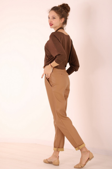 Pantaloni Kim camel
