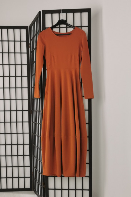 Rochie Melinda caramiziu deschis