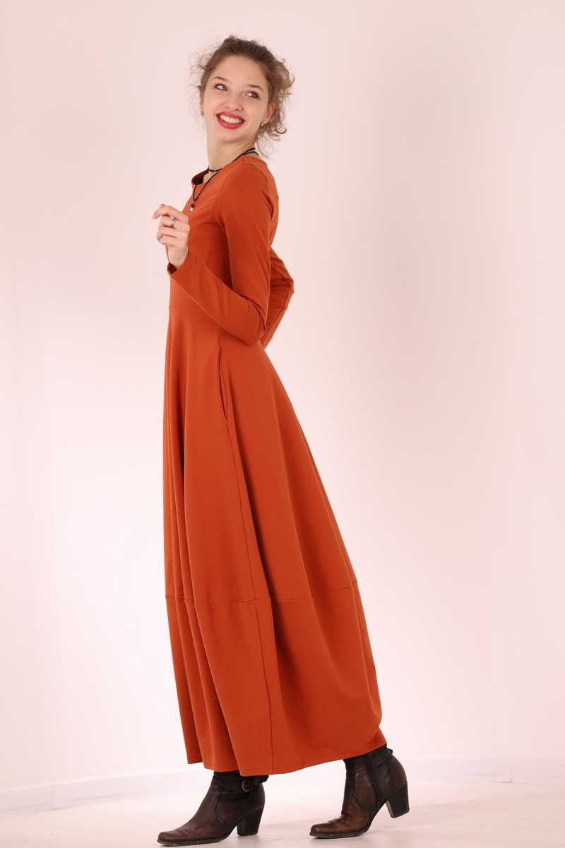 Rochie lunga  tip lalea, din bumbac