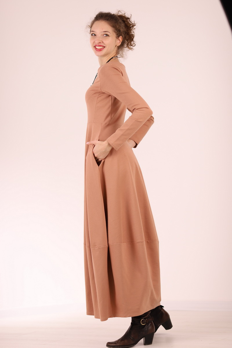 Rochie lunga  tip lalea, din bumbac