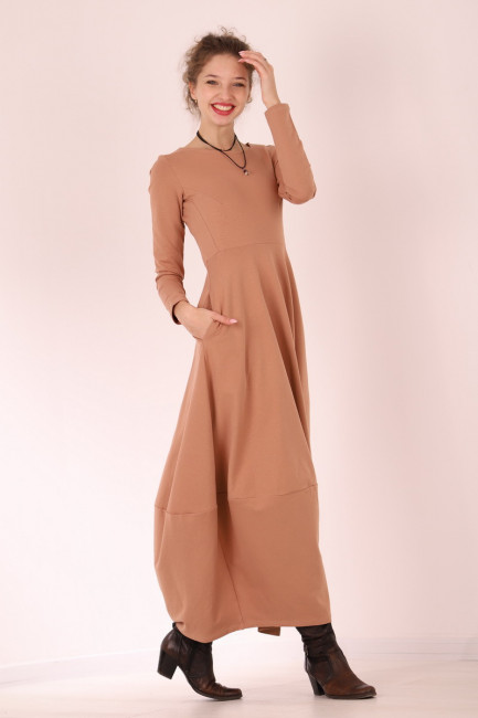 Rochie lunga  tip lalea, din bumbac