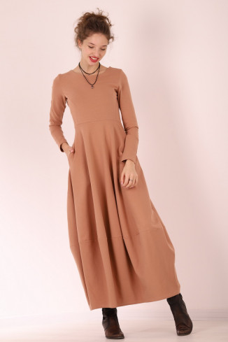 Rochie lunga  tip lalea, din bumbac