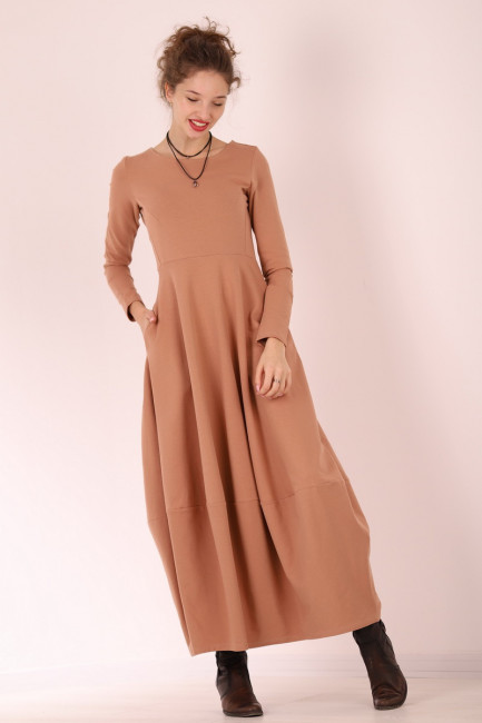 Rochie lunga  tip lalea, din bumbac