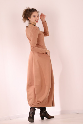 Rochie lunga  tip lalea, din bumbac