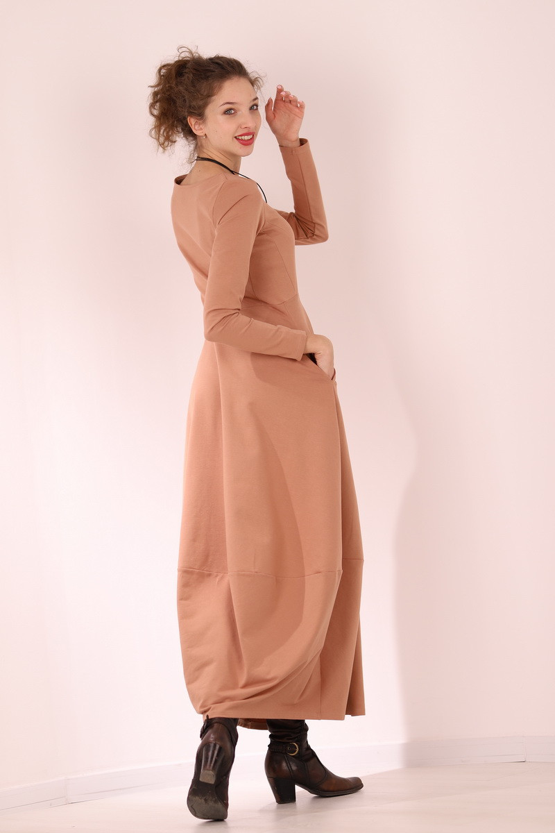 Rochie lunga  tip lalea, din bumbac