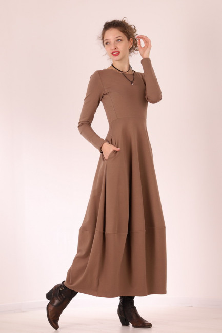 Rochie lunga  tip lalea, din bumbac