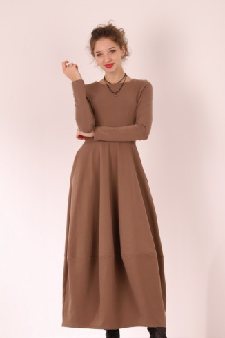 Rochie lunga  tip lalea, din bumbac