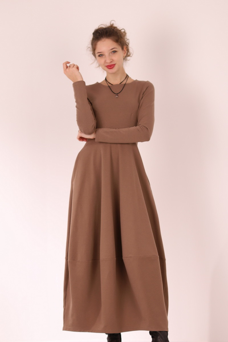 Rochie lunga  tip lalea, din bumbac