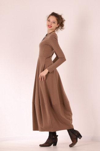 Rochie lunga  tip lalea, din bumbac