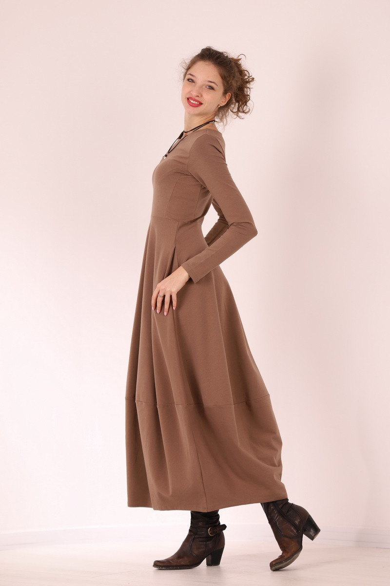 Rochie lunga  tip lalea, din bumbac