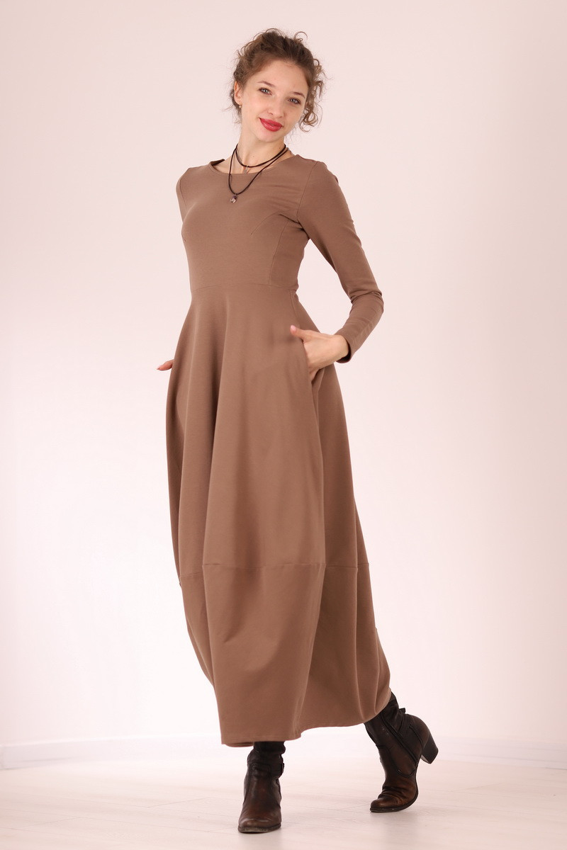 Rochie lunga  tip lalea, din bumbac